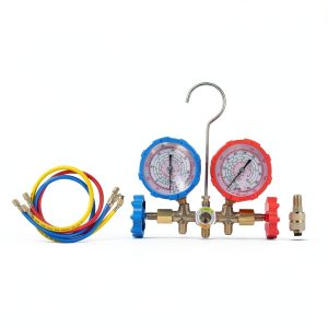 A/C Manifold Gauge Shkalacar Brass for HVAC Pros-0
