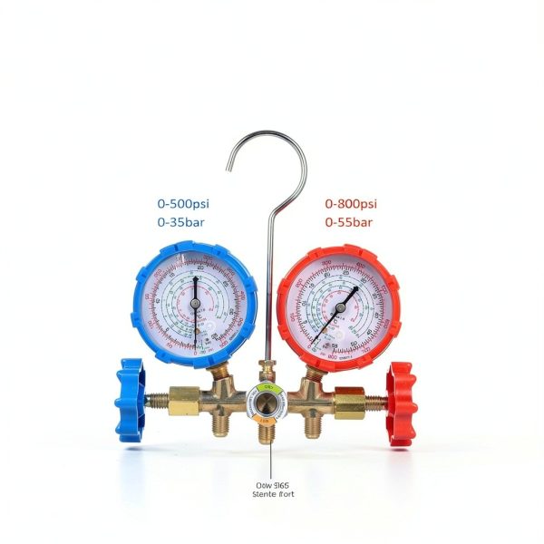 A/C Manifold Gauge Shkalacar Brass for HVAC Pros-2