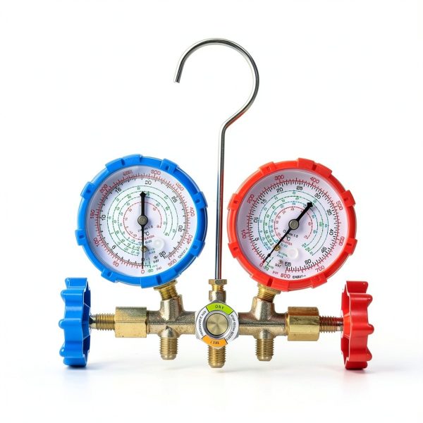 A/C Manifold Gauge Shkalacar Brass for HVAC Pros-1