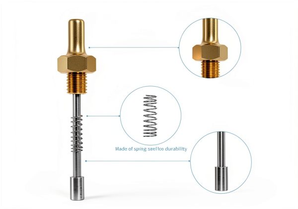 MOTOQUEEN Copper Oil Relief Valve for Polaris Ranger 700-800 2‑Port-2